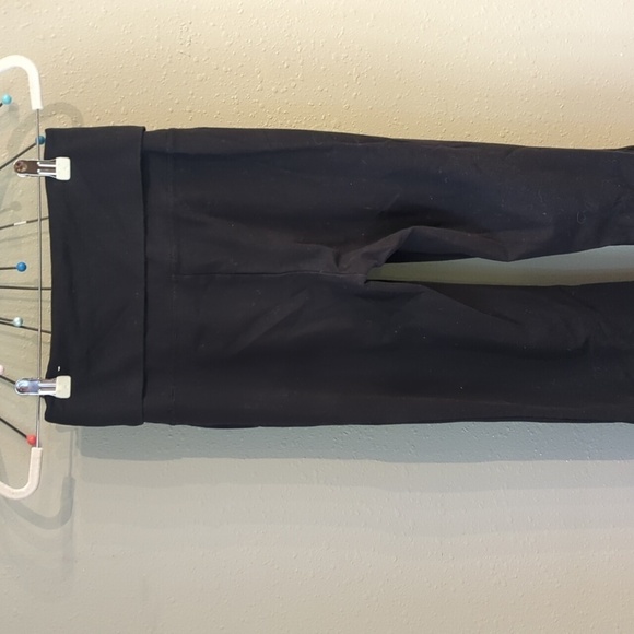 Aerie OG Foldover Super Flare High Rise Black Pants Small - Picture 5 of 10